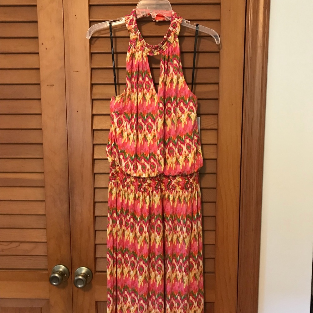 Printed Maxi Halter Dress